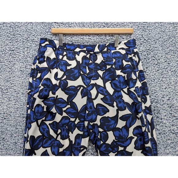 Banana Republic Floral Print Drapey Pants Size 8 Long Ankle Crop Colorful Blue - Picture 3 of 12
